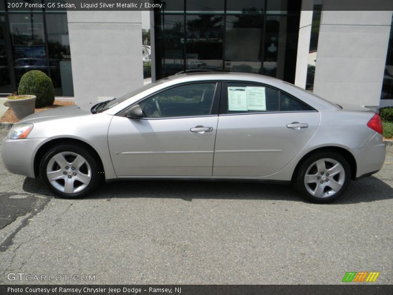 Liquid Silver Metallic / Ebony 2007 Pontiac G6 Sedan
