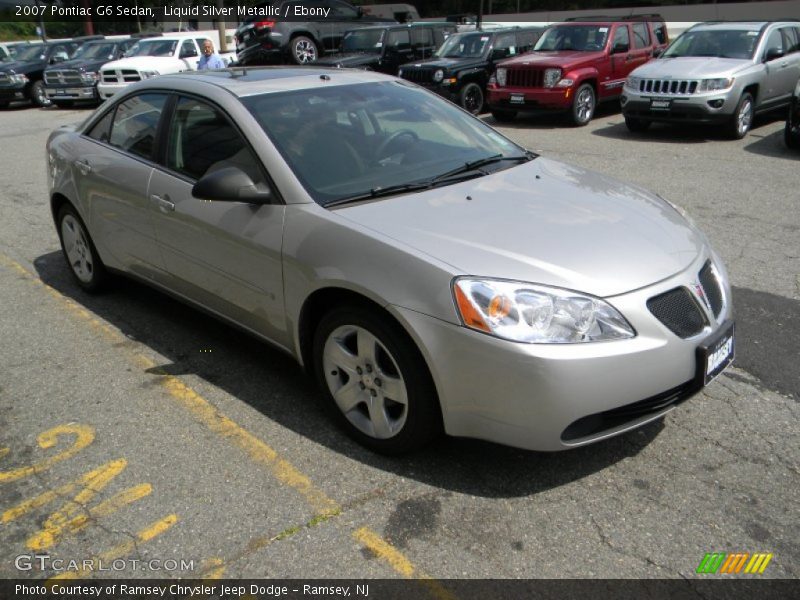Liquid Silver Metallic / Ebony 2007 Pontiac G6 Sedan