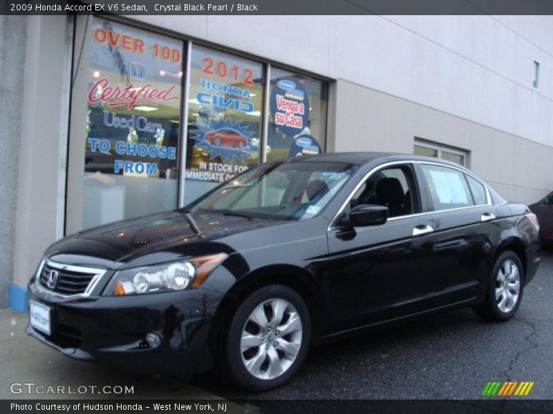 Crystal Black Pearl / Black 2009 Honda Accord EX V6 Sedan