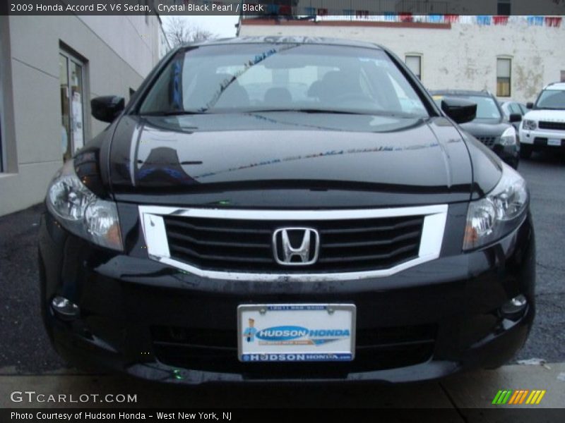 Crystal Black Pearl / Black 2009 Honda Accord EX V6 Sedan