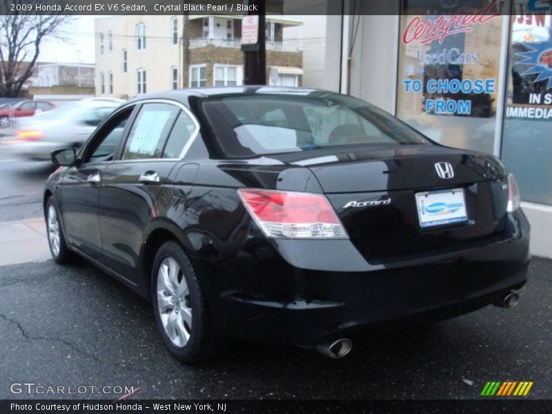 Crystal Black Pearl / Black 2009 Honda Accord EX V6 Sedan