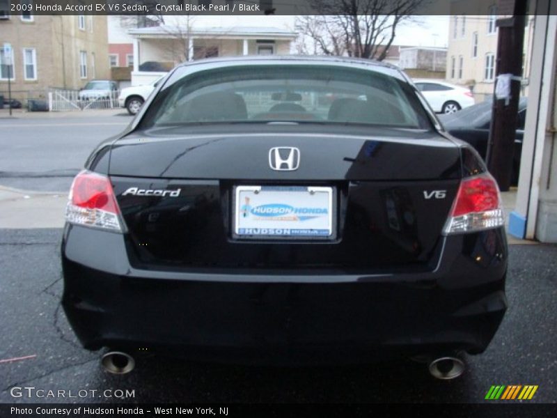 Crystal Black Pearl / Black 2009 Honda Accord EX V6 Sedan