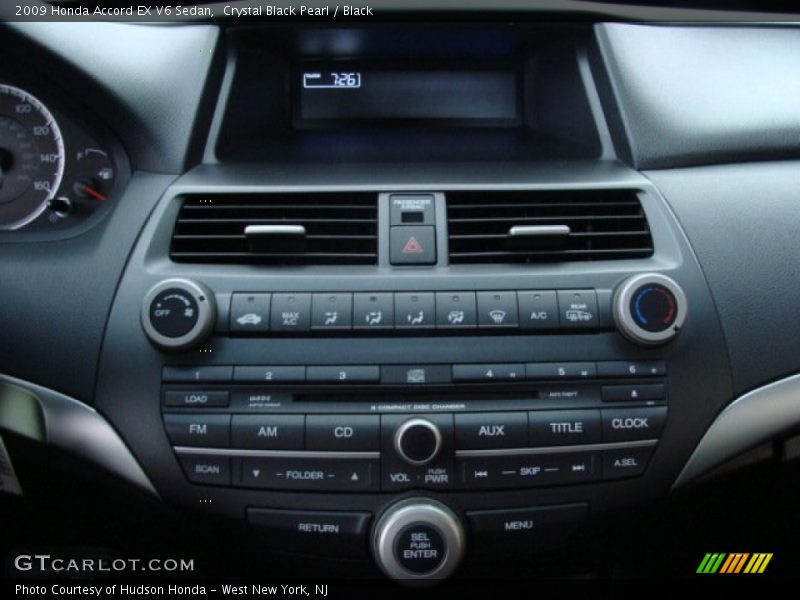 Crystal Black Pearl / Black 2009 Honda Accord EX V6 Sedan
