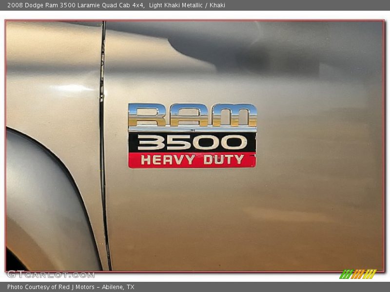 Light Khaki Metallic / Khaki 2008 Dodge Ram 3500 Laramie Quad Cab 4x4