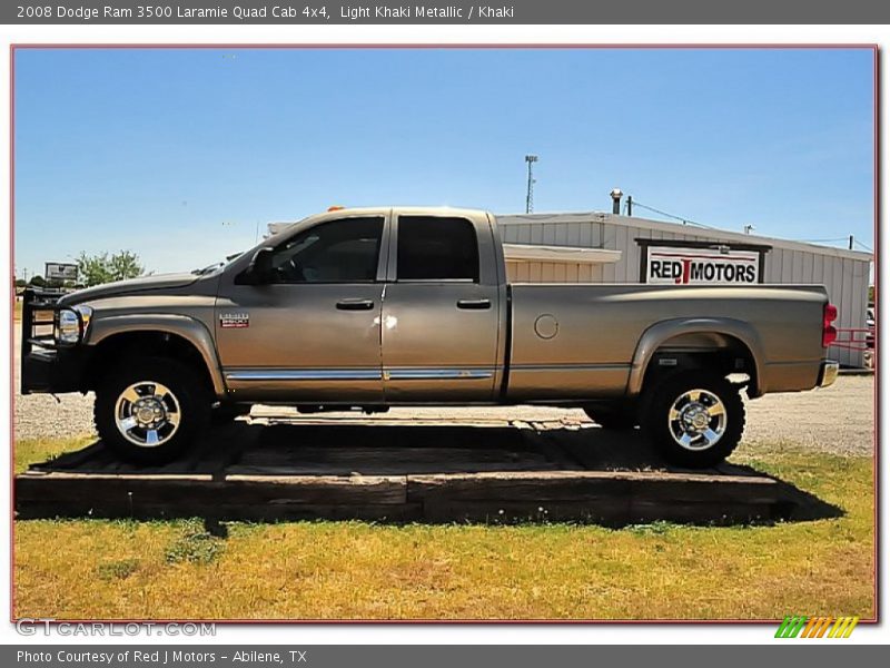 Light Khaki Metallic / Khaki 2008 Dodge Ram 3500 Laramie Quad Cab 4x4