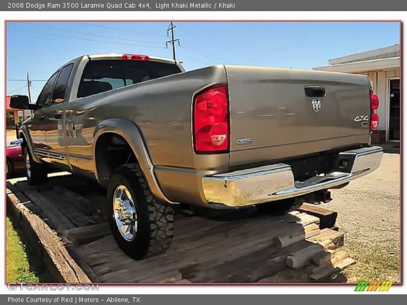 Light Khaki Metallic / Khaki 2008 Dodge Ram 3500 Laramie Quad Cab 4x4