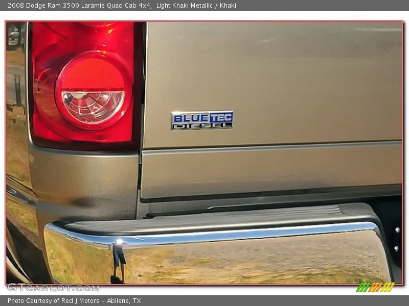 Light Khaki Metallic / Khaki 2008 Dodge Ram 3500 Laramie Quad Cab 4x4