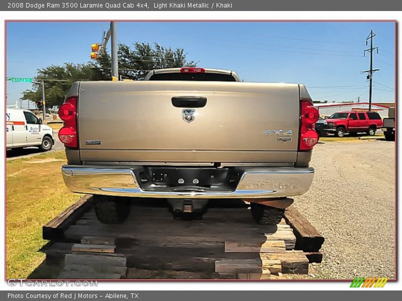 Light Khaki Metallic / Khaki 2008 Dodge Ram 3500 Laramie Quad Cab 4x4