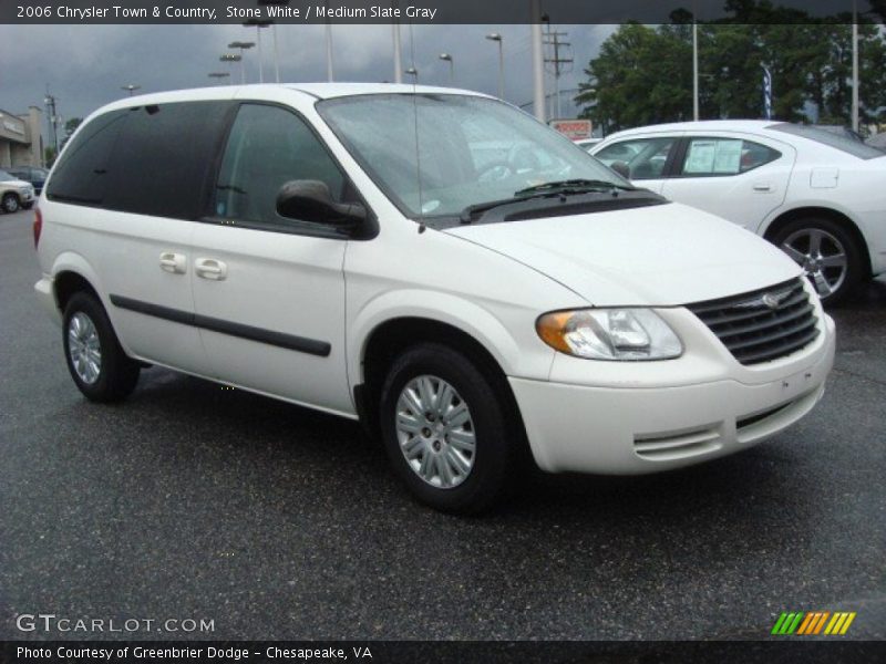 Stone White / Medium Slate Gray 2006 Chrysler Town & Country