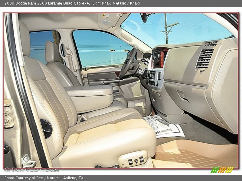 Light Khaki Metallic / Khaki 2008 Dodge Ram 3500 Laramie Quad Cab 4x4