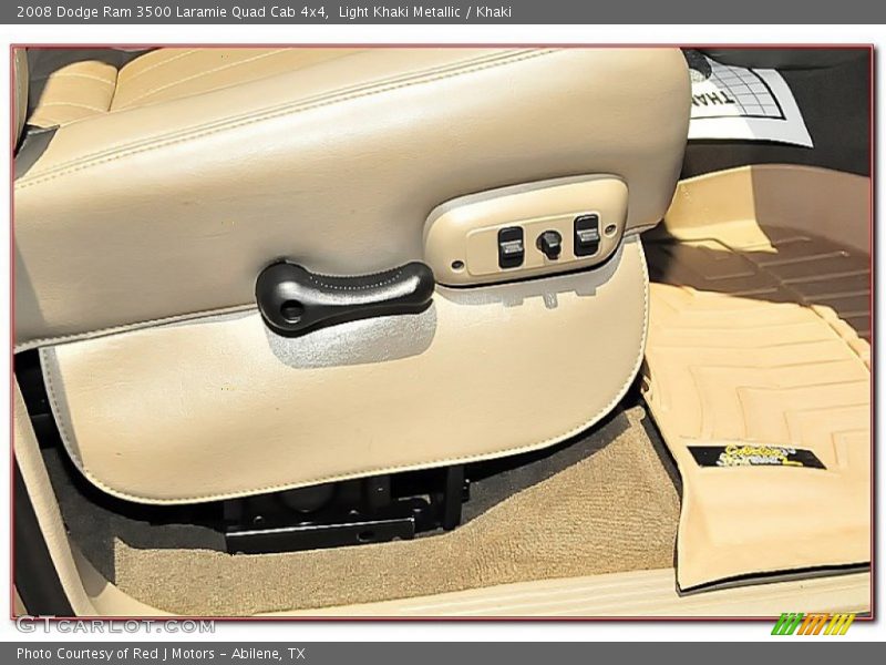 Light Khaki Metallic / Khaki 2008 Dodge Ram 3500 Laramie Quad Cab 4x4