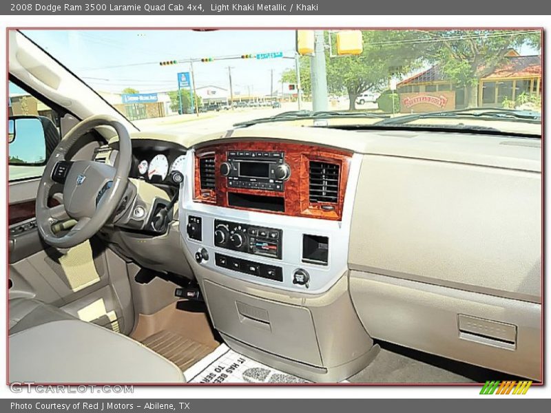 Light Khaki Metallic / Khaki 2008 Dodge Ram 3500 Laramie Quad Cab 4x4