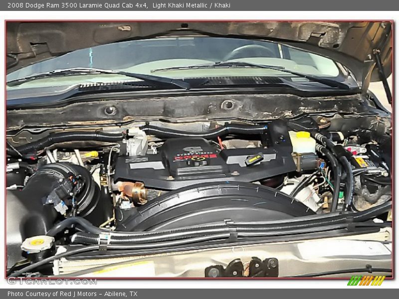 Light Khaki Metallic / Khaki 2008 Dodge Ram 3500 Laramie Quad Cab 4x4