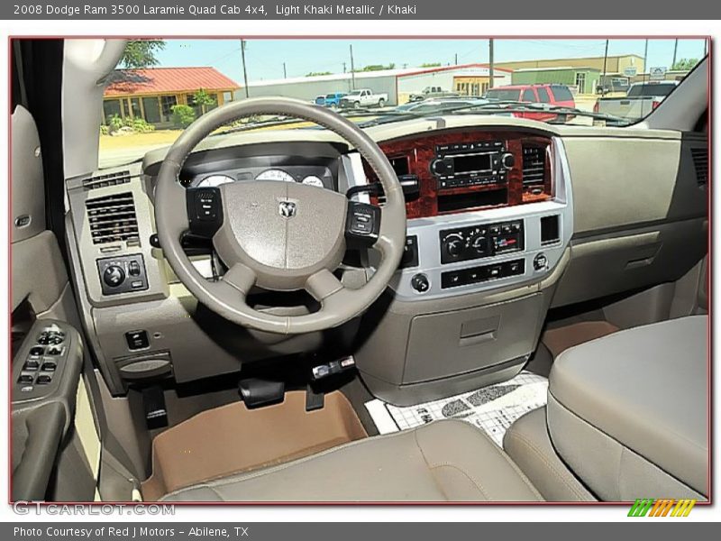 Light Khaki Metallic / Khaki 2008 Dodge Ram 3500 Laramie Quad Cab 4x4
