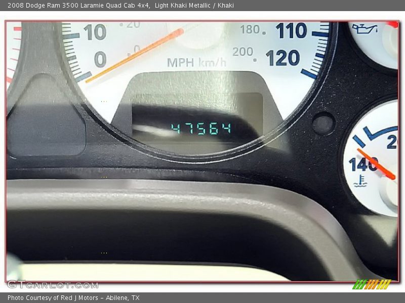 Light Khaki Metallic / Khaki 2008 Dodge Ram 3500 Laramie Quad Cab 4x4