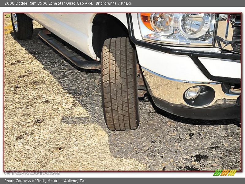 Bright White / Khaki 2008 Dodge Ram 3500 Lone Star Quad Cab 4x4