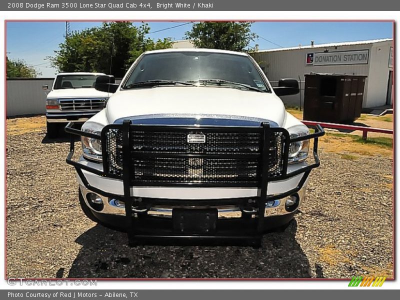 Bright White / Khaki 2008 Dodge Ram 3500 Lone Star Quad Cab 4x4