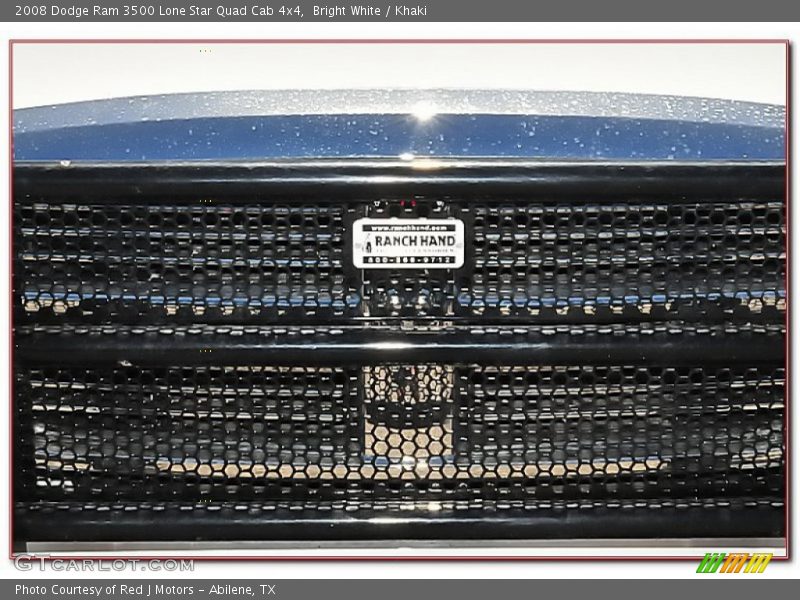 Bright White / Khaki 2008 Dodge Ram 3500 Lone Star Quad Cab 4x4