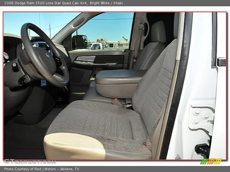 Bright White / Khaki 2008 Dodge Ram 3500 Lone Star Quad Cab 4x4