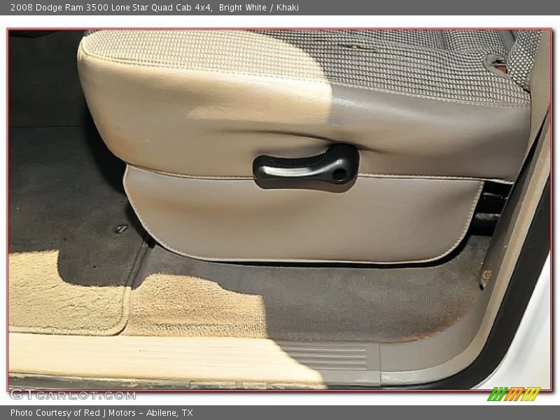 Bright White / Khaki 2008 Dodge Ram 3500 Lone Star Quad Cab 4x4
