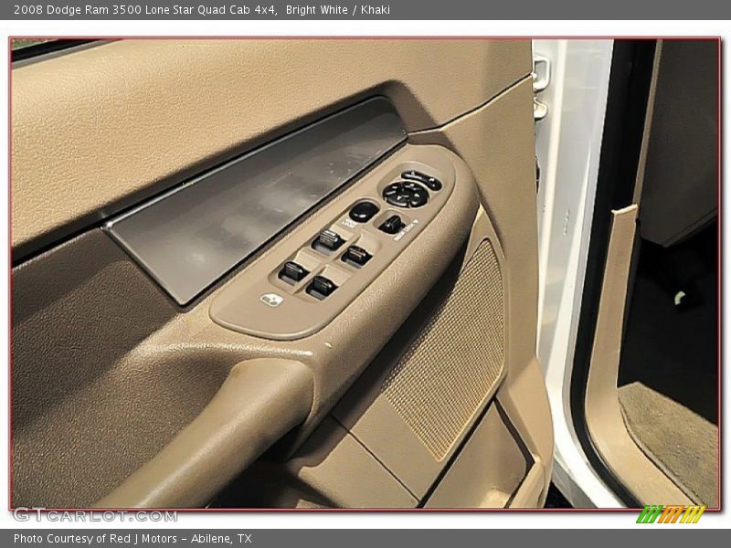 Bright White / Khaki 2008 Dodge Ram 3500 Lone Star Quad Cab 4x4