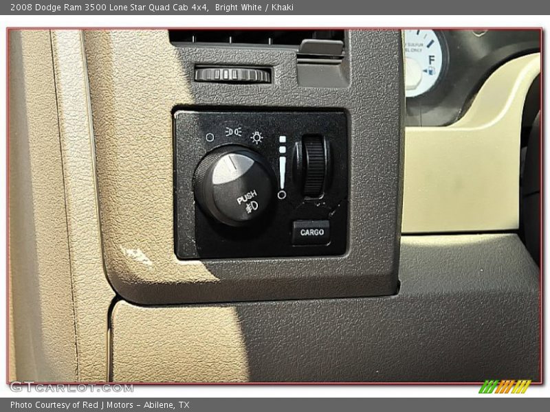 Bright White / Khaki 2008 Dodge Ram 3500 Lone Star Quad Cab 4x4