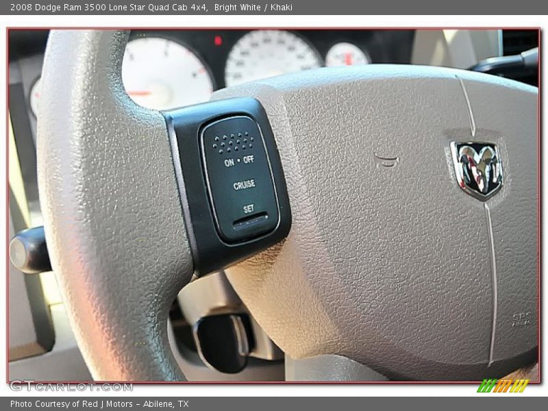 Bright White / Khaki 2008 Dodge Ram 3500 Lone Star Quad Cab 4x4
