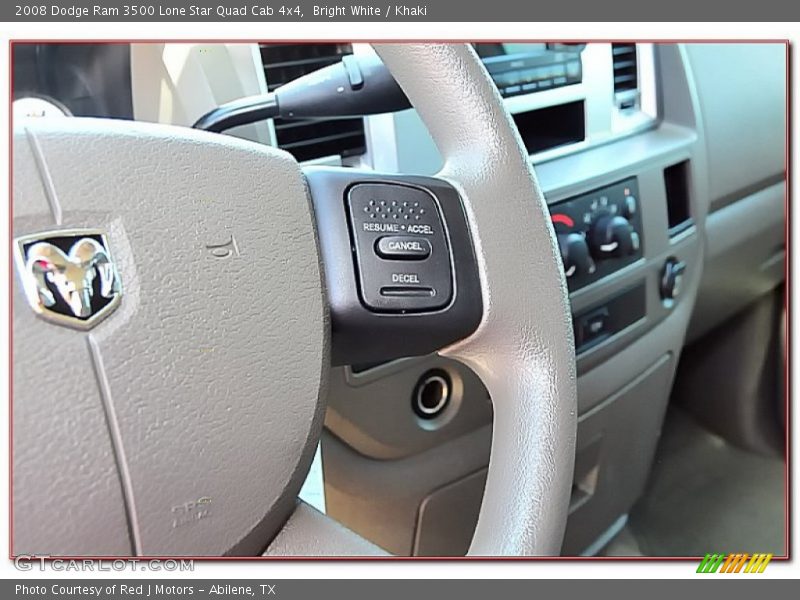 Bright White / Khaki 2008 Dodge Ram 3500 Lone Star Quad Cab 4x4