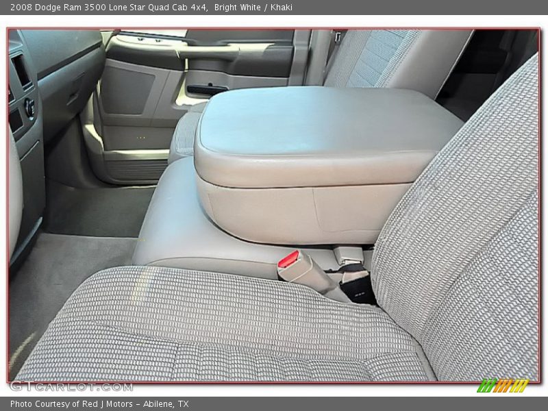 Bright White / Khaki 2008 Dodge Ram 3500 Lone Star Quad Cab 4x4