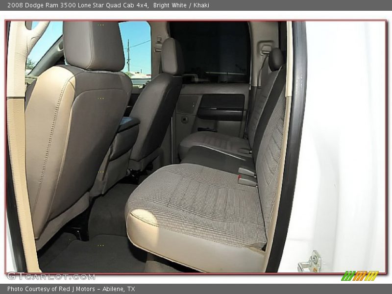 Bright White / Khaki 2008 Dodge Ram 3500 Lone Star Quad Cab 4x4