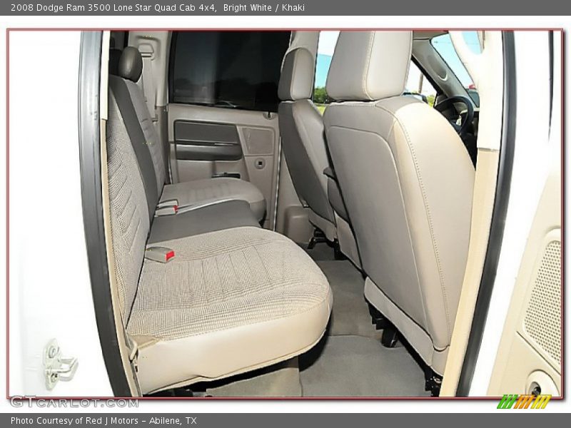 Bright White / Khaki 2008 Dodge Ram 3500 Lone Star Quad Cab 4x4