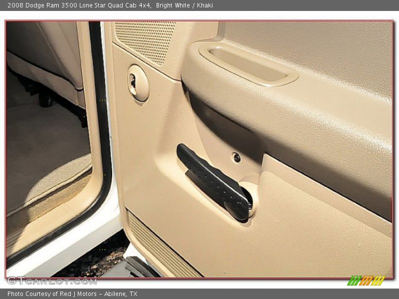Bright White / Khaki 2008 Dodge Ram 3500 Lone Star Quad Cab 4x4