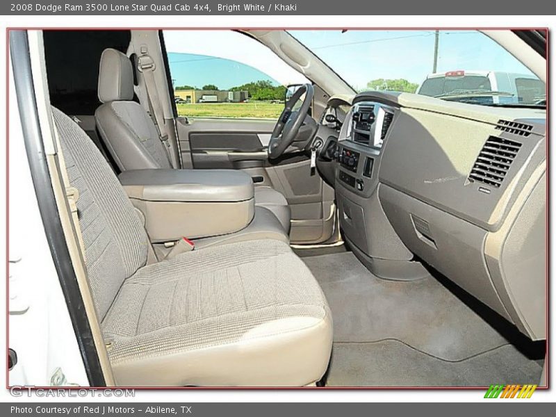 Bright White / Khaki 2008 Dodge Ram 3500 Lone Star Quad Cab 4x4