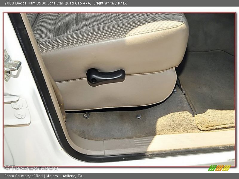 Bright White / Khaki 2008 Dodge Ram 3500 Lone Star Quad Cab 4x4