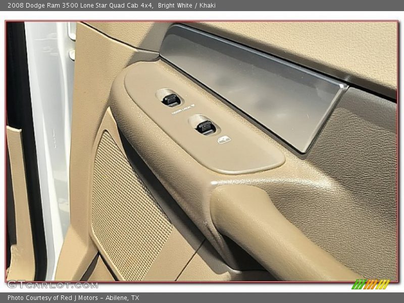 Bright White / Khaki 2008 Dodge Ram 3500 Lone Star Quad Cab 4x4