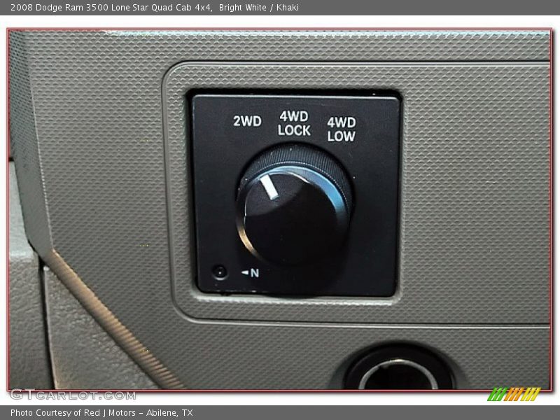 Bright White / Khaki 2008 Dodge Ram 3500 Lone Star Quad Cab 4x4
