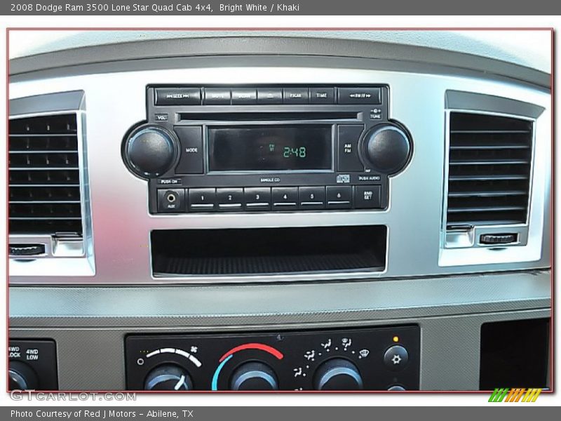 Bright White / Khaki 2008 Dodge Ram 3500 Lone Star Quad Cab 4x4