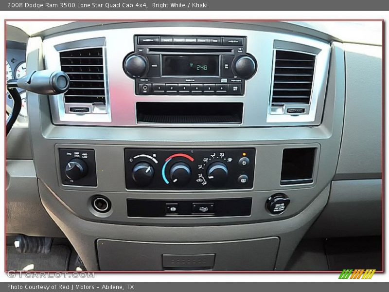 Bright White / Khaki 2008 Dodge Ram 3500 Lone Star Quad Cab 4x4