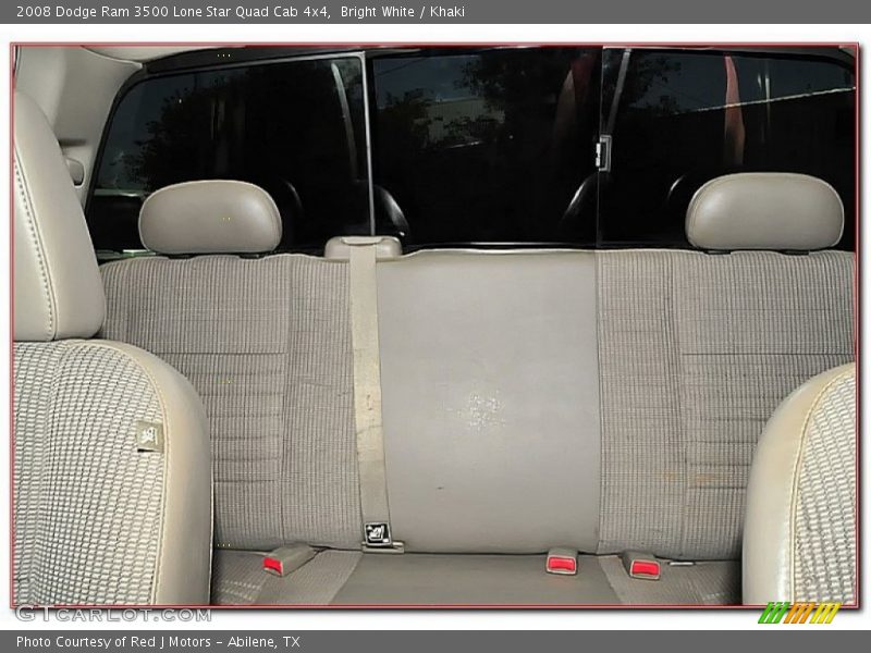 Bright White / Khaki 2008 Dodge Ram 3500 Lone Star Quad Cab 4x4