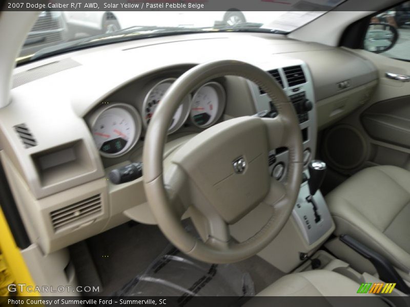 Solar Yellow / Pastel Pebble Beige 2007 Dodge Caliber R/T AWD