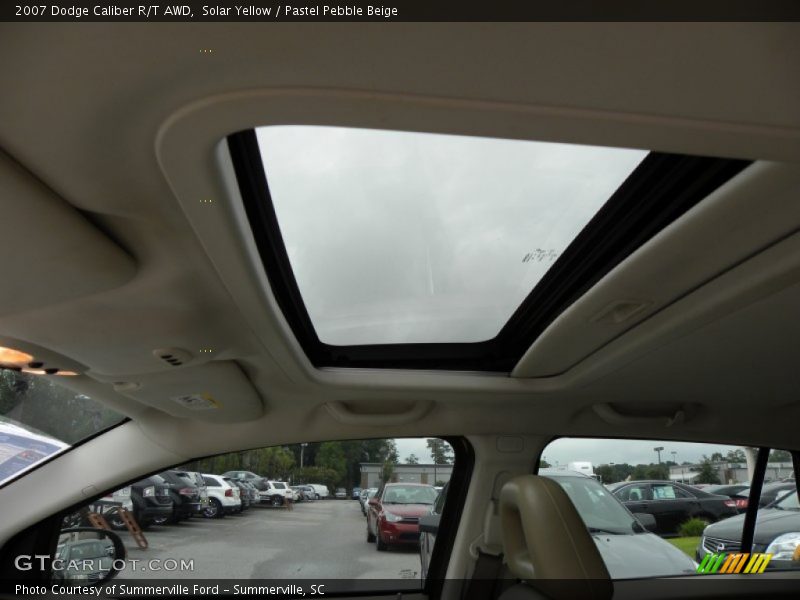 Solar Yellow / Pastel Pebble Beige 2007 Dodge Caliber R/T AWD
