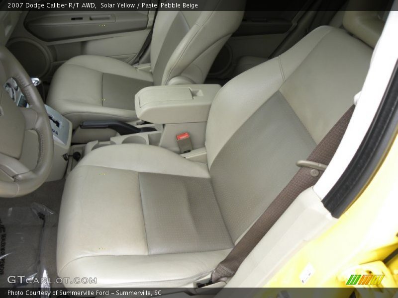 Solar Yellow / Pastel Pebble Beige 2007 Dodge Caliber R/T AWD