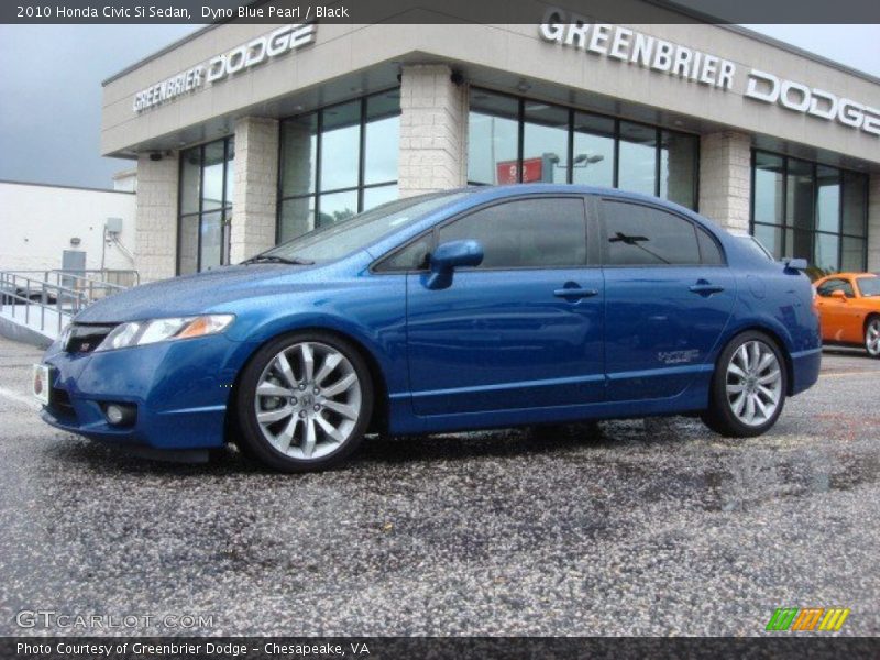 Dyno Blue Pearl / Black 2010 Honda Civic Si Sedan