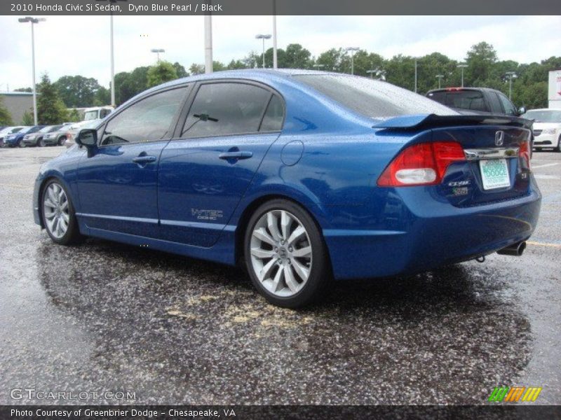 Dyno Blue Pearl / Black 2010 Honda Civic Si Sedan