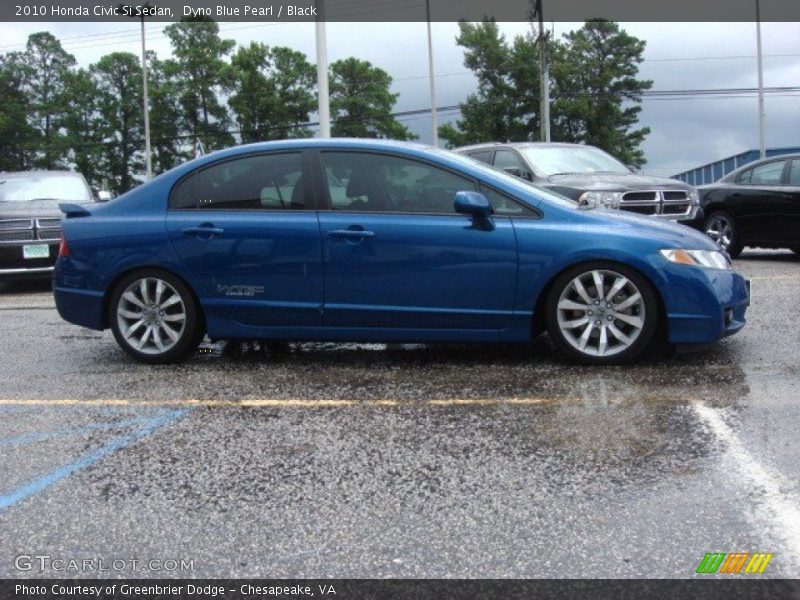 Dyno Blue Pearl / Black 2010 Honda Civic Si Sedan
