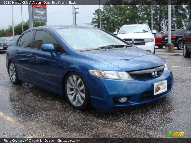 Dyno Blue Pearl / Black 2010 Honda Civic Si Sedan