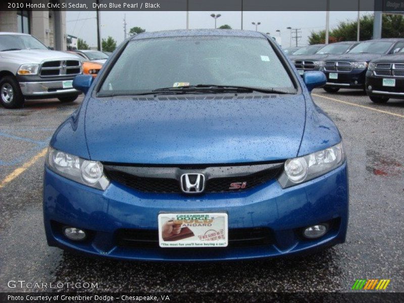 Dyno Blue Pearl / Black 2010 Honda Civic Si Sedan