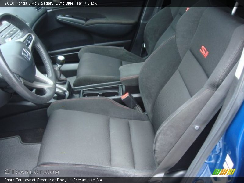 Dyno Blue Pearl / Black 2010 Honda Civic Si Sedan