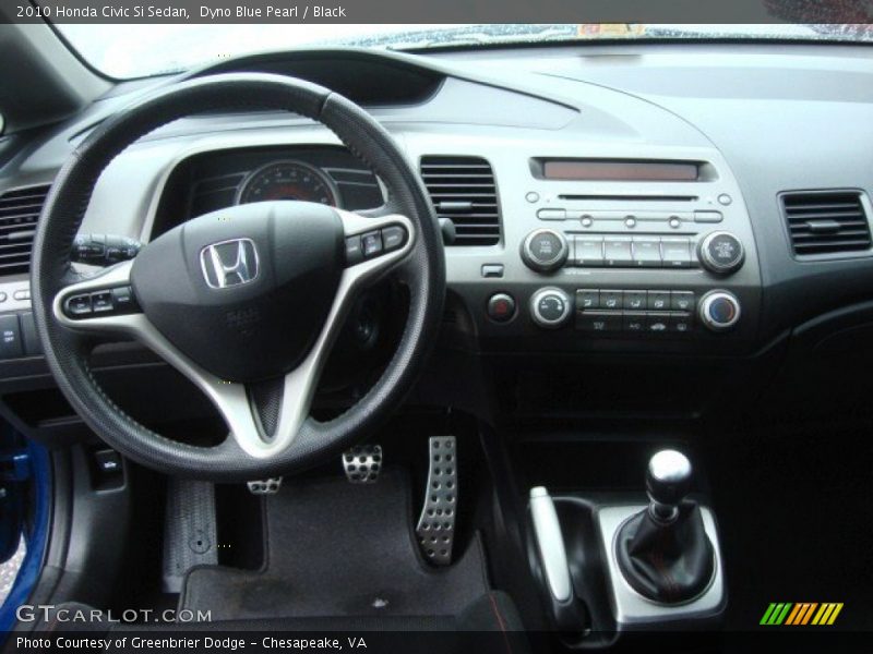 Dyno Blue Pearl / Black 2010 Honda Civic Si Sedan