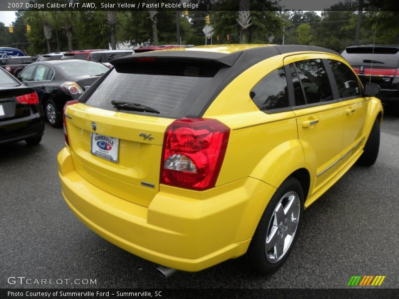 Solar Yellow / Pastel Pebble Beige 2007 Dodge Caliber R/T AWD